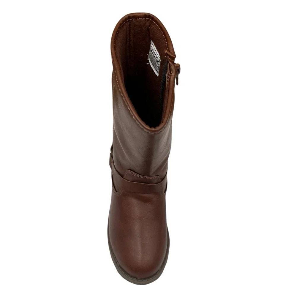 Carters Little Girls Liat High-Shaft Riding Boot Size 12 Brown Size Zip Mid-calf